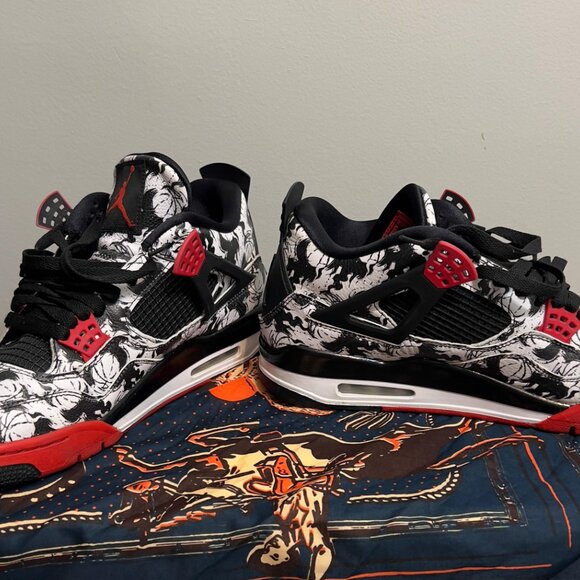 Jordan 4 "Tattoos"  sz 1 - Picture 3 of 6